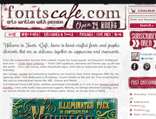 Tablet Screenshot of fontscafe.com